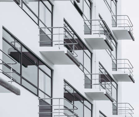 DESSAU, GERMANY - JUNE 13, 2014: The Bauhaus art school iconic building designed by architect Walter...