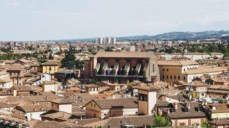 Aerial view of the city of Bologna, Italy
