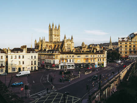 BATH, UK - CIRCA SEPTEMBER 2016: The Abbey Church of Saint Peter and Saint Paul (aka Bath Abbey)のeditorial素材