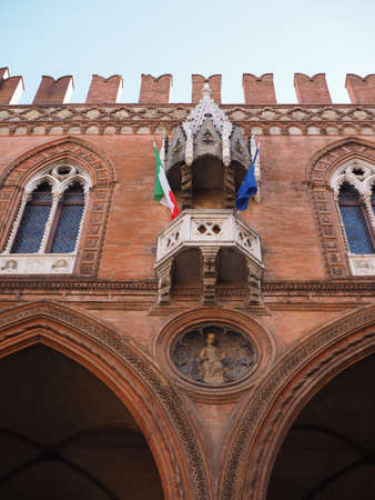 BOLOGNA, ITALY - CIRCA SEPTEMBER 2018: Palazzo della Mercanzia aka Loggia dei Mercanti or Palazzo...
