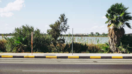 Saline (meaning Salt flats) in Cagliari, Italyの写真素材