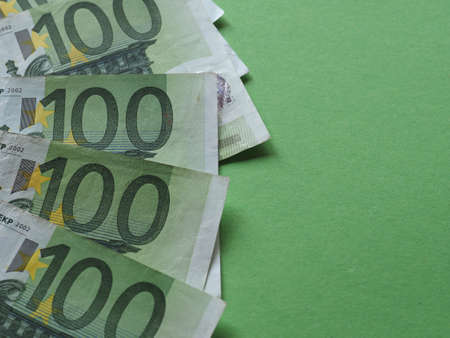 100 Euro banknotes money (EUR), currency of European Union