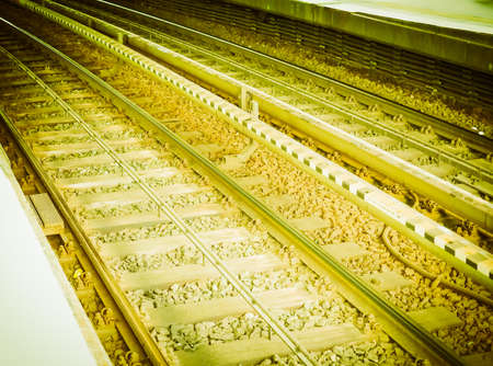 railway railroad tracks for train public transport vintage retro