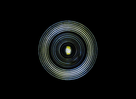 bright LED Light Emitting Diod lamp over dark black background
