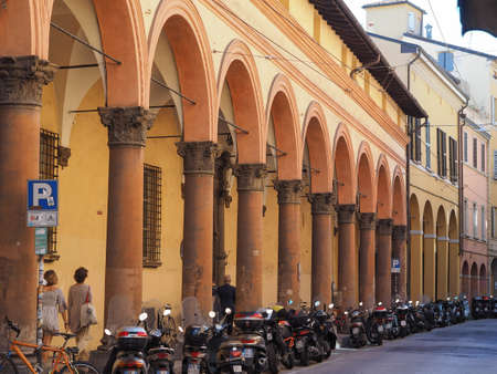 BOLOGNA, ITALY - CIRCA SEPTEMBER 2018: View of the old city centreのeditorial素材