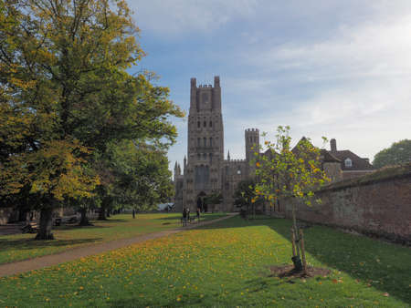 Ely Cathedral (formerly church of St Etheldreda and St Peter and Church of the Holy and Undivided Trinity) in Ely, UKのeditorial素材