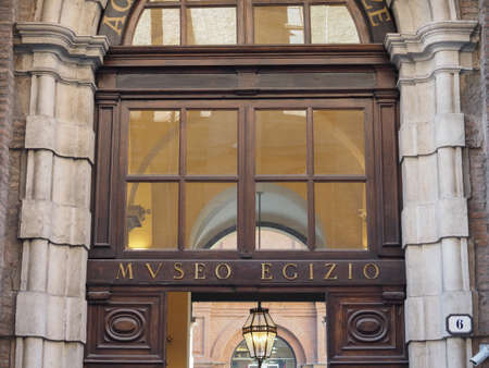 TURIN, ITALY - CIRCA OCTOBER 2018: Museo Egizio (meaning Egyptian Museum)のeditorial素材