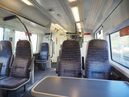 CAMBRIDGE, UK - CIRCA OCTOBER 2018: train interior