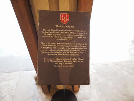 ELY, UK - CIRCA OCTOBER 2018: Lady Chapel at Ely Cathedral