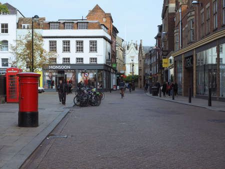 CAMBRIDGE, UK - CIRCA OCTOBER 2018: People in the city centre