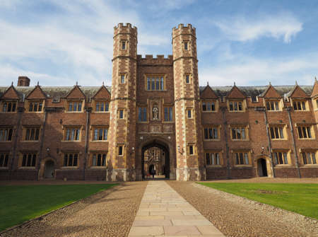 CAMBRIDGE, UK - CIRCA OCTOBER 2018: Second Court gate at St John's College, location of Pink Floyd...