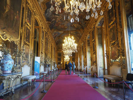 TURIN, ITALY - CIRCA OCTOBER 2018: Palazzo Reale (meaning Royal Palace) interiorのeditorial素材