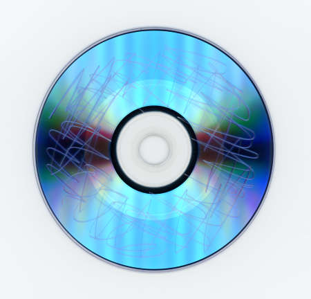 Scratched DVD. Multiple sessions are visible. Blue dye.