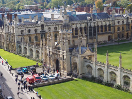 CAMBRIDGE, UK - CIRCA OCTOBER 2018: Aerial view of the cityのeditorial素材