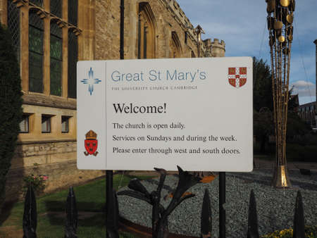 CAMBRIDGE, UK - CIRCA OCTOBER 2018: Great St Mary's churchのeditorial素材