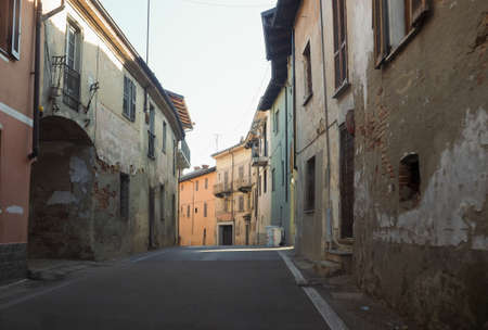 View of the city of Monta D'alba, Italyの写真素材