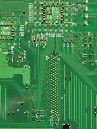 detail of an electronic printed circuit board (PCB)