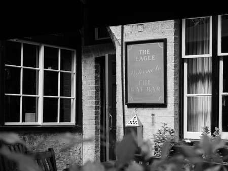 CAMBRIDGE, UK - CIRCA OCTOBER 2018: The Eagle Pub where DNA discovery was announced in 1953 by...