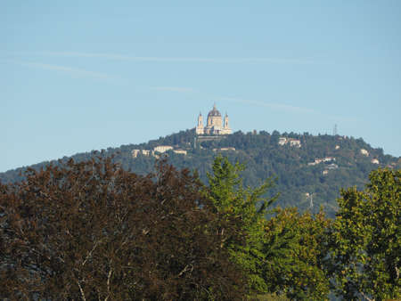 Basilica di Superga church on Turin hills, Italyの写真素材