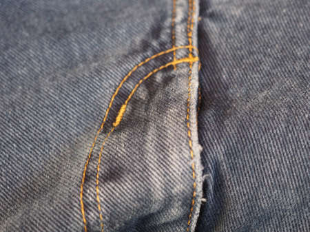 blue jeans fabric texture useful as a backgroundの写真素材