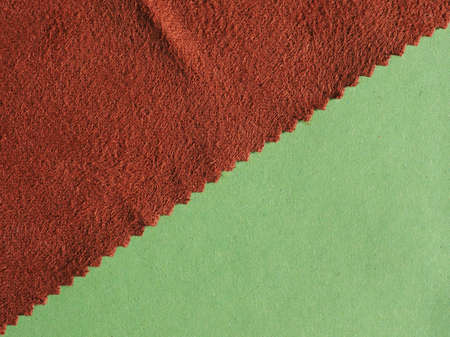 brown fabric swatch sample with zig zag border cut with pinking shears