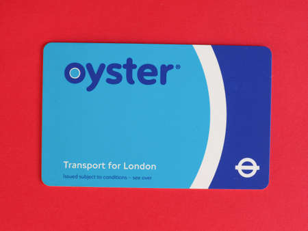 LONDON, UK - CIRCA JANUARY 2019: The Oyster Card uses near field communication technology for public...