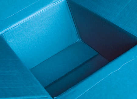 blue corrugated cardboard box for small packet parcel