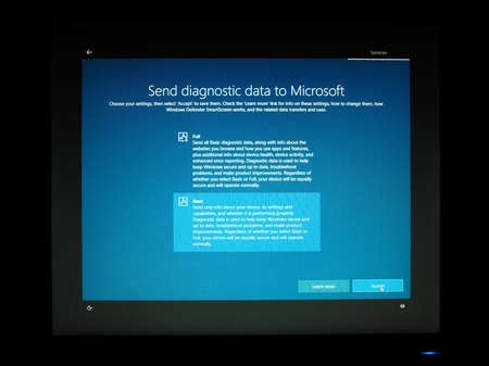 REDWOOD, USA - CIRCA FEBRUARY 2019: Timelapse showing upgrade from Microsoft Windows 7 to Windows...