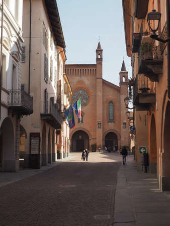 ALBA, ITALY - CIRCA FEBRUARY 2019: Duomo di San Lorenzo (St Lawrence cathedral)
