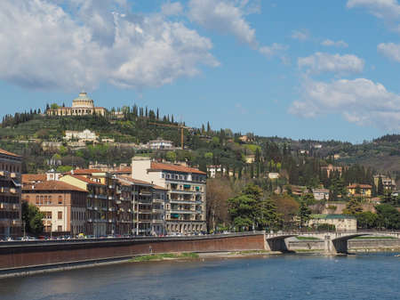 Santuario della Madonna di Lourdes (Our Lady of Lourdes sanctuary) on the hills in Verona, Italy