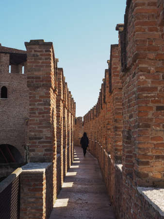 VERONA, ITALY - CIRCA MARCH 2019: Castelvecchio (meaning Old Castle)のeditorial素材