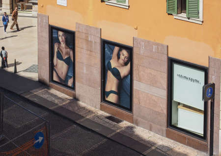 VERONA, ITALY - CIRCA MARCH 2019: Intimissimi underwear store storefrontのeditorial素材