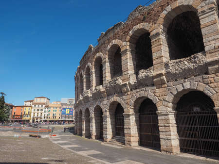 VERONA, ITALY - CIRCA MARCH 2019: Arena di Verona roman amphitheatreのeditorial素材