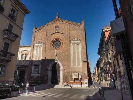 VERONA, ITALY - CIRCA MARCH 2019: Sant'Eufemia churchのeditorial素材