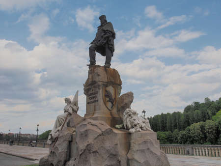TURIN, ITALY - CIRCA MAY 2019: Monument to Giuseppe Garibaldiのeditorial素材