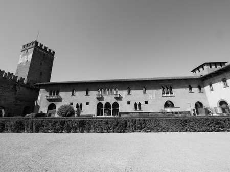 VERONA, ITALY - CIRCA MARCH 2019: Castelvecchio museum designed by architect Carlo Scarpa in...
