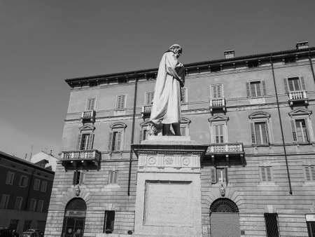 VERONA, ITALY - CIRCA MARCH 2019: Architect Michele Sanmicheli monument in black and whiteのeditorial素材