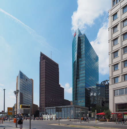 BERLIN, GERMANY - CIRCA JUNE 2019: Skyscrapers in Potsdamer Platzのeditorial素材