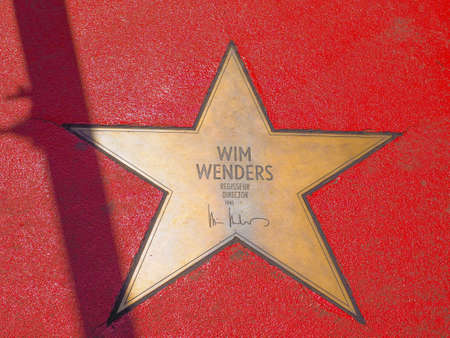 BERLIN, GERMANY - CIRCA JUNE 2019: Wim Wenders star on the Boulevard der Stars (the Walk of Fame)のeditorial素材