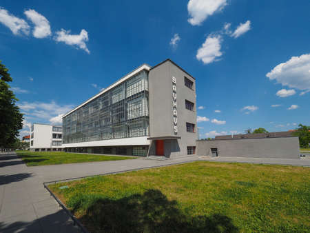 DESSAU, GERMANY - CIRCA JUNE 2019: The Bauhaus art school iconic building designed by architect Walter Gropius in 1925のeditorial素材