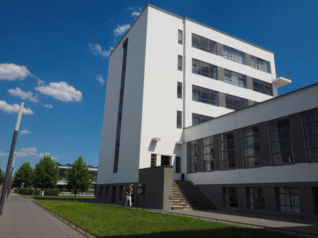 DESSAU, GERMANY - CIRCA JUNE 2019: The Bauhaus art school iconic building designed by architect Walter Gropius in 1925のeditorial素材