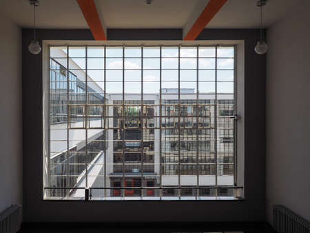 DESSAU, GERMANY - CIRCA JUNE 2019: The Bauhaus art school iconic building designed by architect Walter Gropius in 1925のeditorial素材