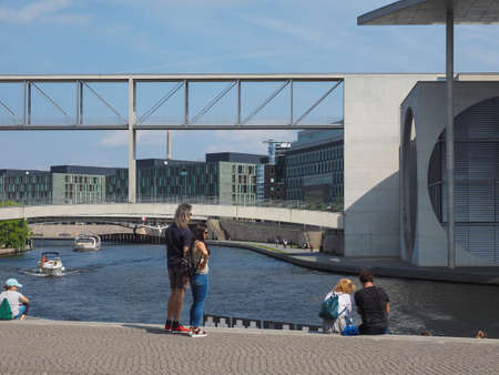 BERLIN, GERMANY - CIRCA JUNE 2019: Band des Bundes complex of government buildings near the Reichstag German parliamentのeditorial素材