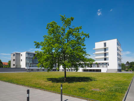 DESSAU, GERMANY - CIRCA JUNE 2019: The Bauhaus art school iconic building designed by architect Walter Gropius in 1925のeditorial素材