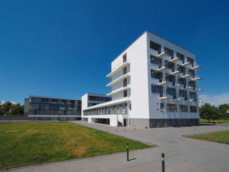 DESSAU, GERMANY - CIRCA JUNE 2019: The Bauhaus art school iconic building designed by architect Walter Gropius in 1925のeditorial素材