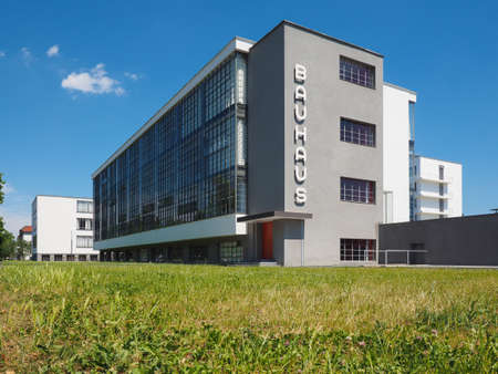 DESSAU, GERMANY - CIRCA JUNE 2019: The Bauhaus art school iconic building designed by architect Walter Gropius in 1925のeditorial素材