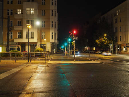 BERLIN, GERMANY - CIRCA MAY 2019: View of the city of Berlin at night