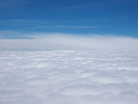 aerial view of blue sky with clouds useful as a background