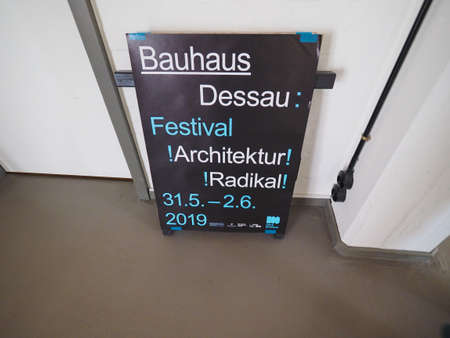 DESSAU, GERMANY - CIRCA JUNE 2019: The Bauhaus art school iconic building designed by architect Walter Gropius in 1925のeditorial素材