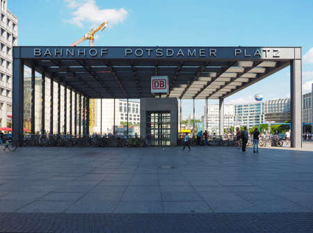 BERLIN, GERMANY - CIRCA JUNE 2019: Bahnhof Potsdamer Platz stationのeditorial素材